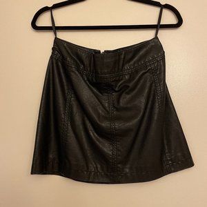 Free People Modern Femme Faux Leather Miniskirt Size 4